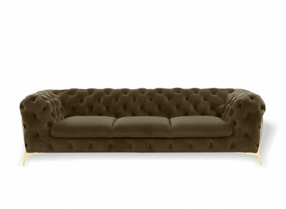 Sofa 3 Místný Design Pohovky Potahované Pohovky Kožené Relaxační Chesterfield Sedací Nábytek